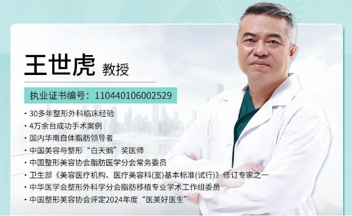 广州脂肪隆胸最好的医生王世虎简介