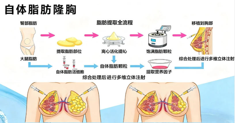最新自体脂肪丰胸原理图